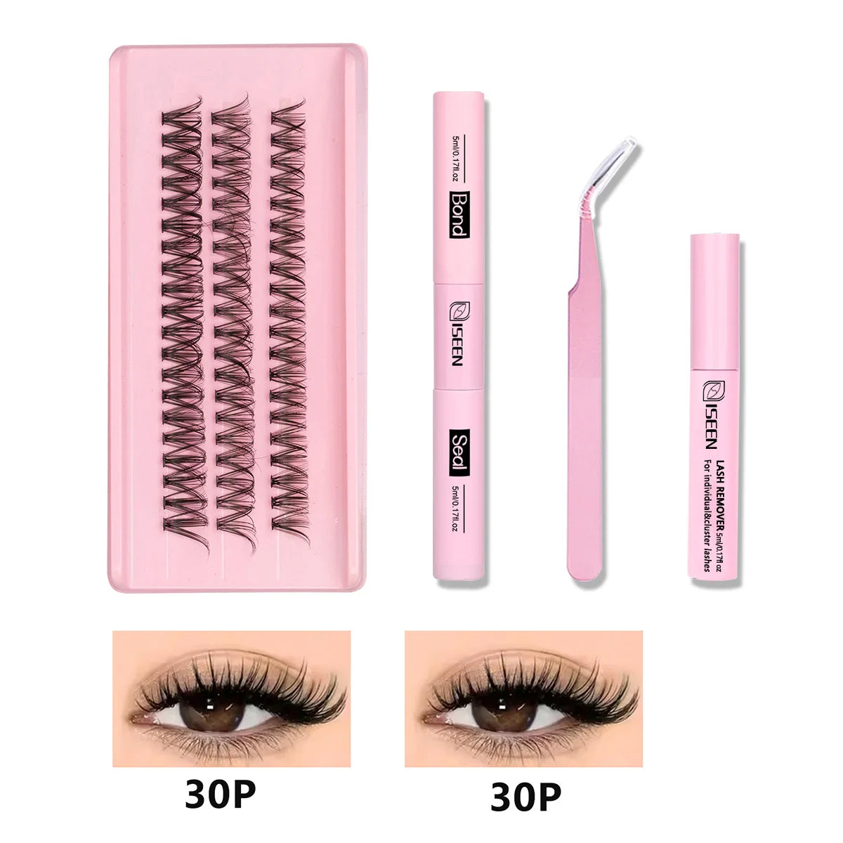 DIY Eyelash Extension Kit — Cluster Lashes with Glue