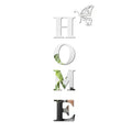 HOME 3D Mirror Wall Sticker – Silver Letter Sign for Entrance & Living Room Decor