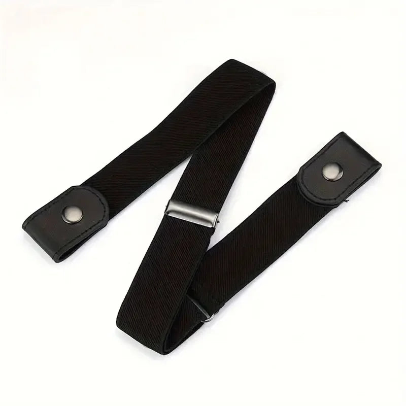 Home Sweet Home traceless elastic belt with invisible stretch waistband for men and women, showing its seamless, flexible design.