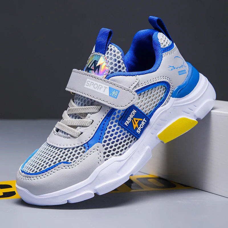 Boys Breathable Mesh Trainers – Lightweight Summer Sport Shoes for Kids