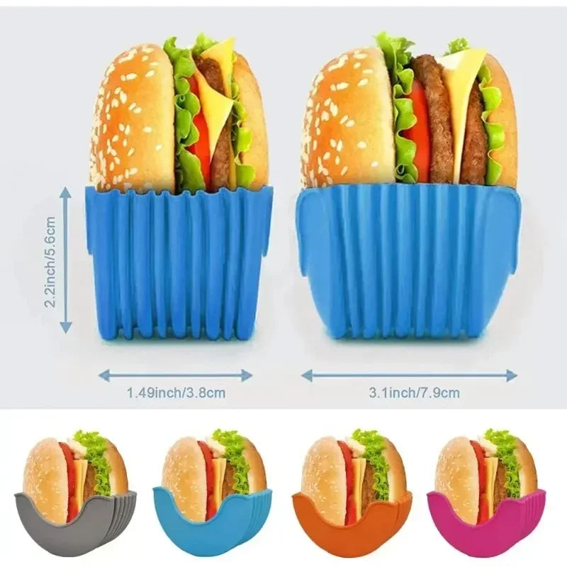 Silicone Burger Rack Holder Reusable BBQ Burger Stand