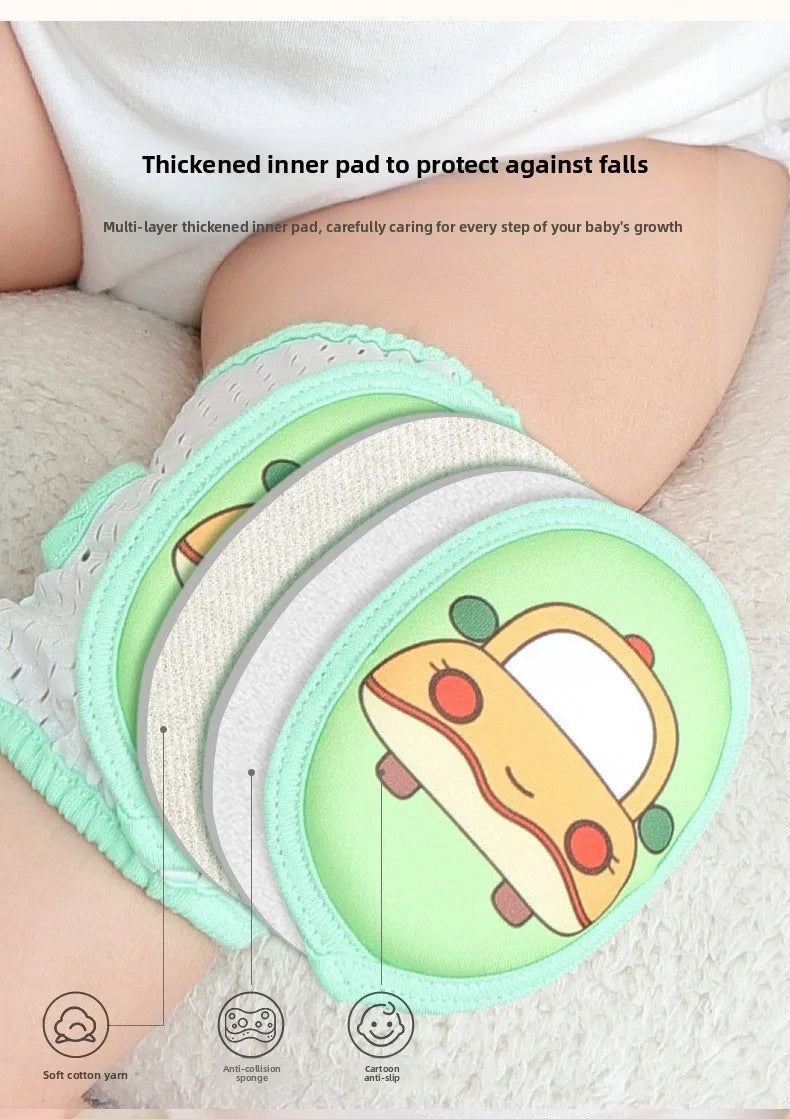 Baby & Toddler Knee Pads — Crawling Protection with Velcro