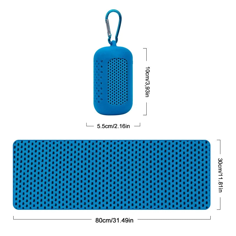 Microfibre Cooling Ice Towel – Quick-Dry Sports Towel for Gym, Running & Outdoor