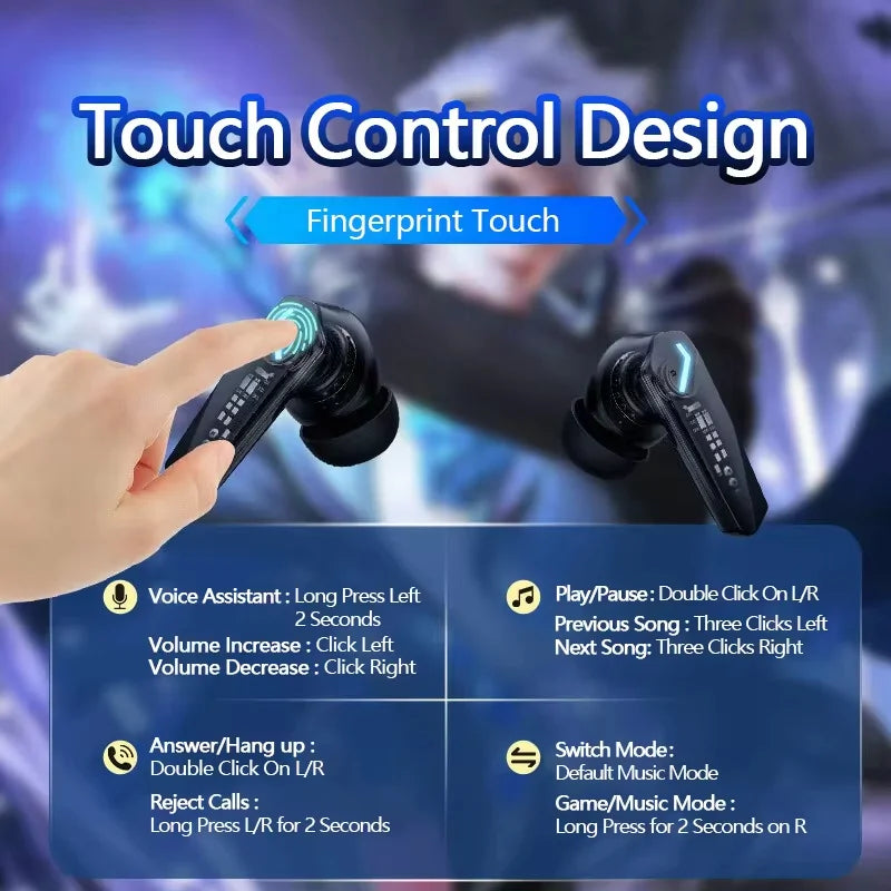 Lenovo GM2 Pro Wireless Gaming Earphones — Bluetooth 5.4, Dual Mode, ENC Noise Reduction