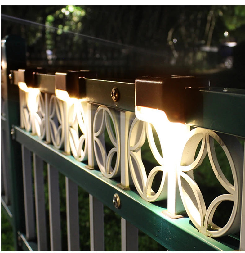 Solar LED Deck & Step Lights — Waterproof Outdoor Garden Stair Lamp, 1–12 Pack