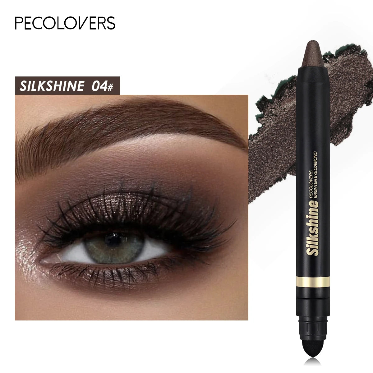 Metallic Glitter Eyeshadow Stick – Matte & Shimmer Waterproof Pearlescent Eye Pen