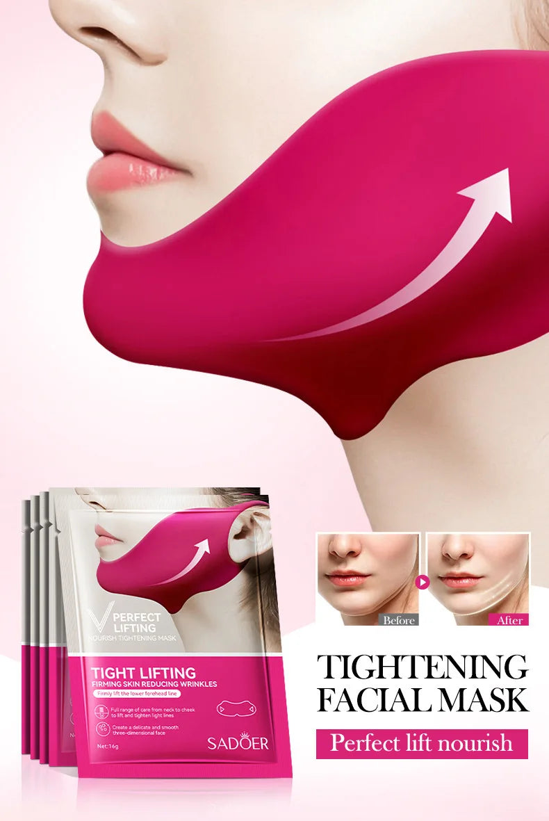 Home Sweet Home V-Shape Firming Face Mask showing a sleek, contoured mask designed to lift and tighten facial skin.