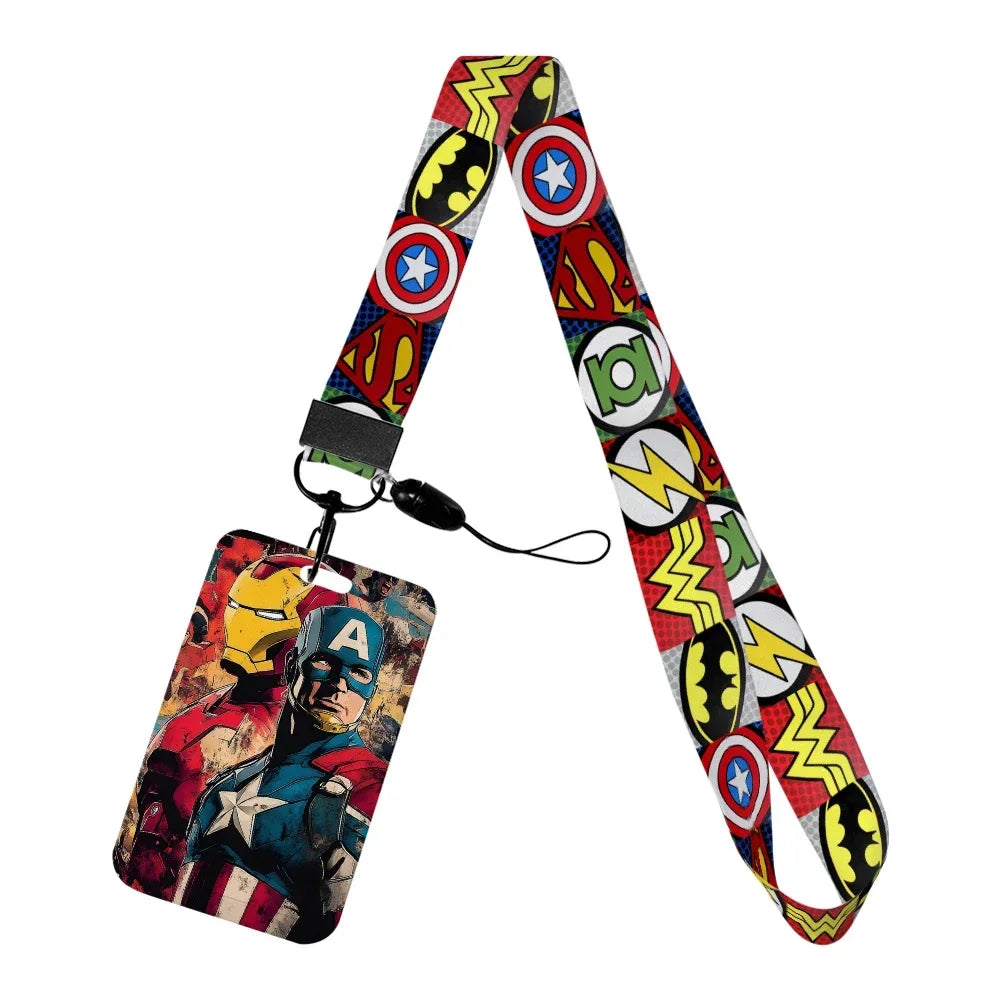 Marvel Character Card Holder with Lanyard | ID Card Holder Keychain