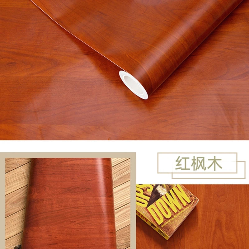Wood Grain Peel & Stick Wallpaper – Self-Adhesive Waterproof PVC Wall Sticker