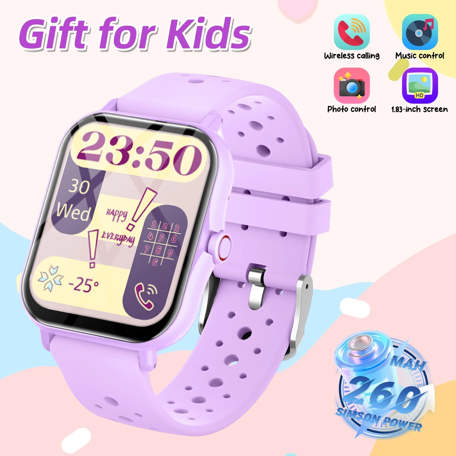 Smartwatch with Bluetooth Call, Voice Assistant & Fitness Tracker