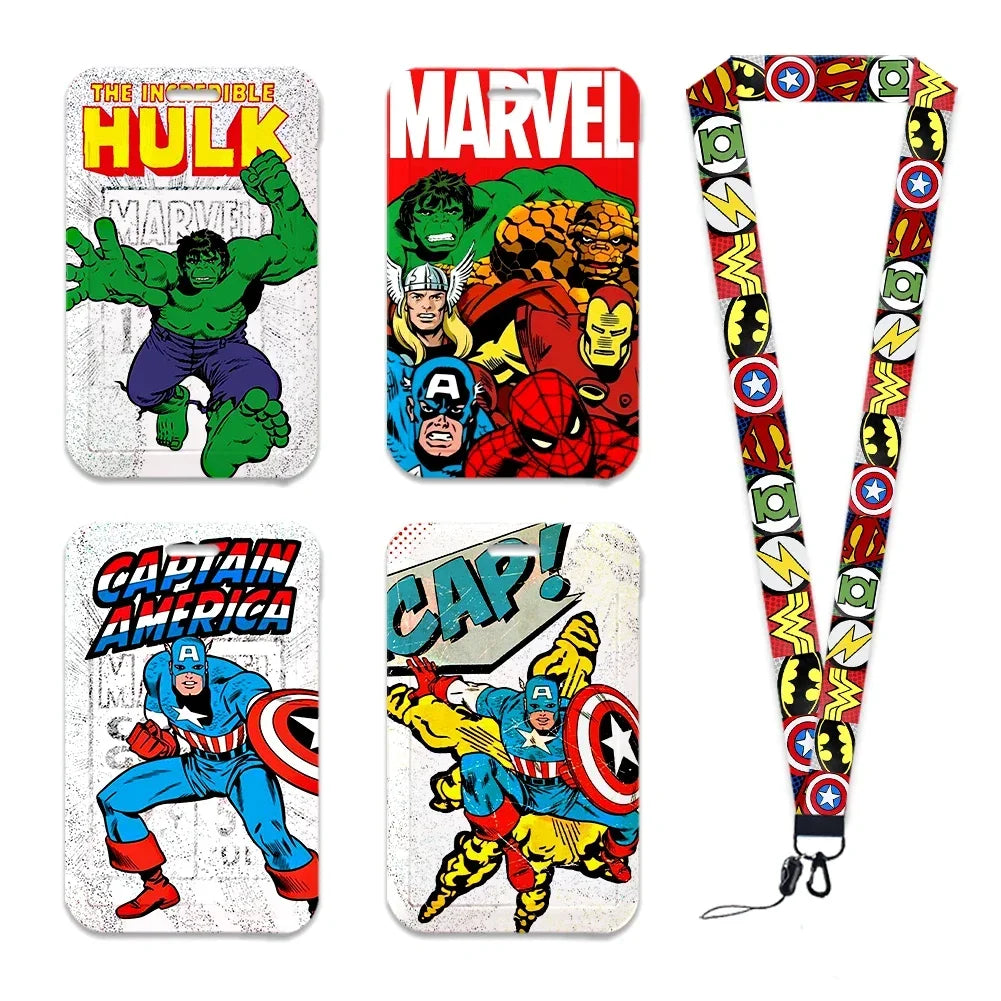 Marvel Character Card Holder with Lanyard | ID Card Holder Keychain