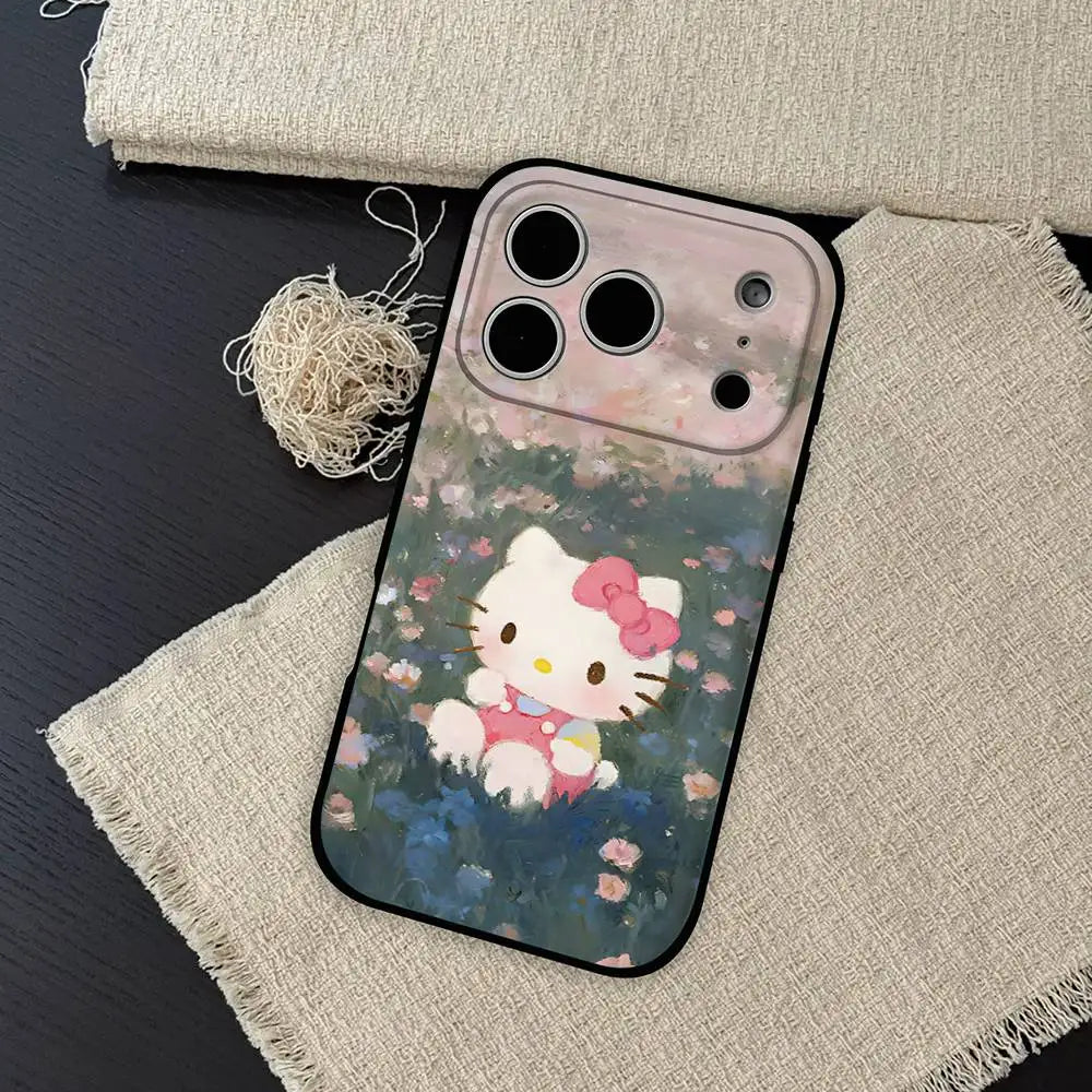 Kawaii Hello Kitty Leopard Print Phone Case | iPhone 11–17 Pro Max