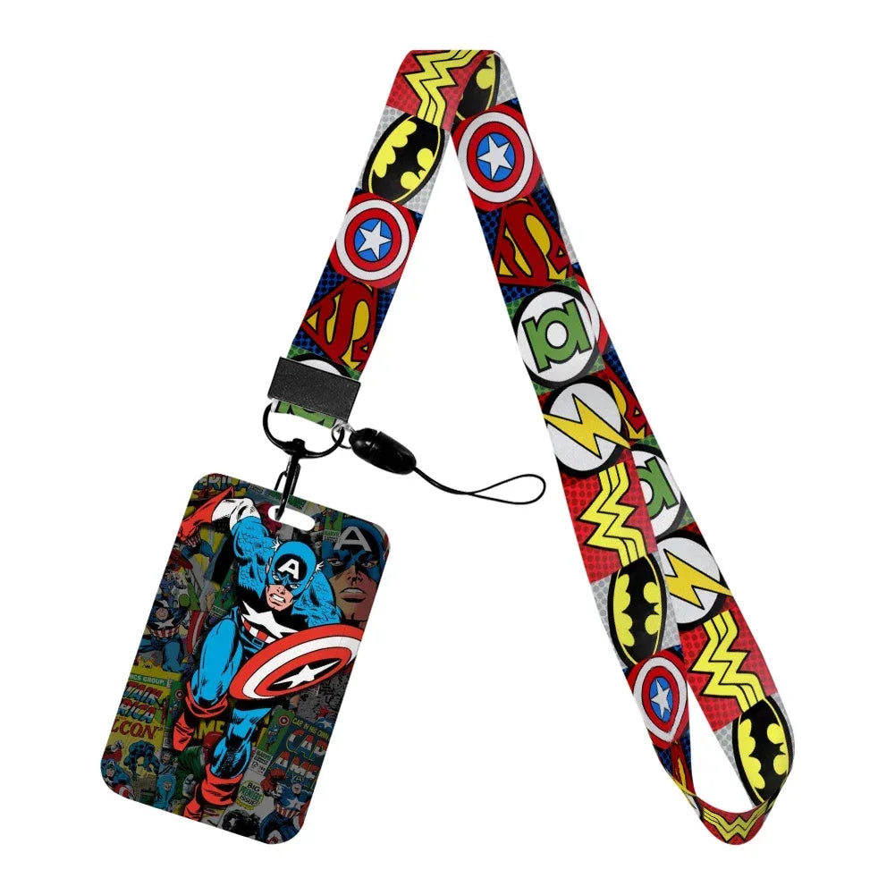 Marvel Character Card Holder with Lanyard | ID Card Holder Keychain