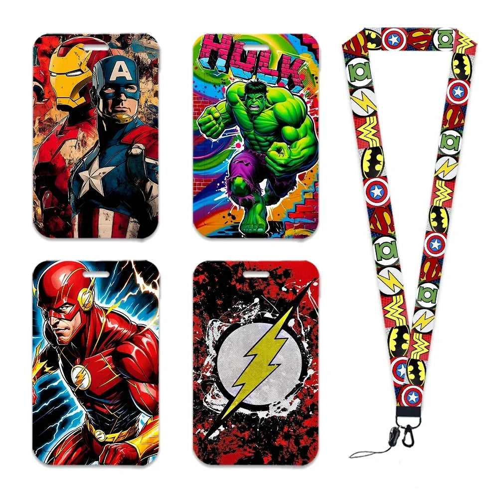 Marvel Character Card Holder with Lanyard | ID Card Holder Keychain