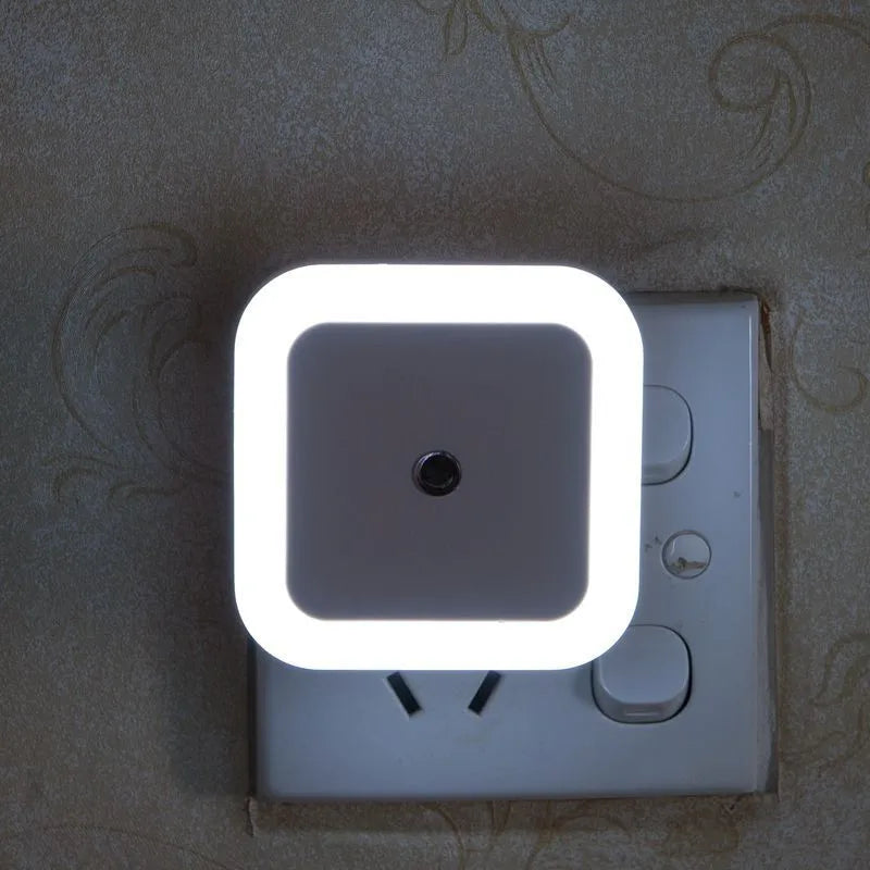 Wireless LED Night Light — Auto Light Sensor, EU & US Plug, 4 Colours