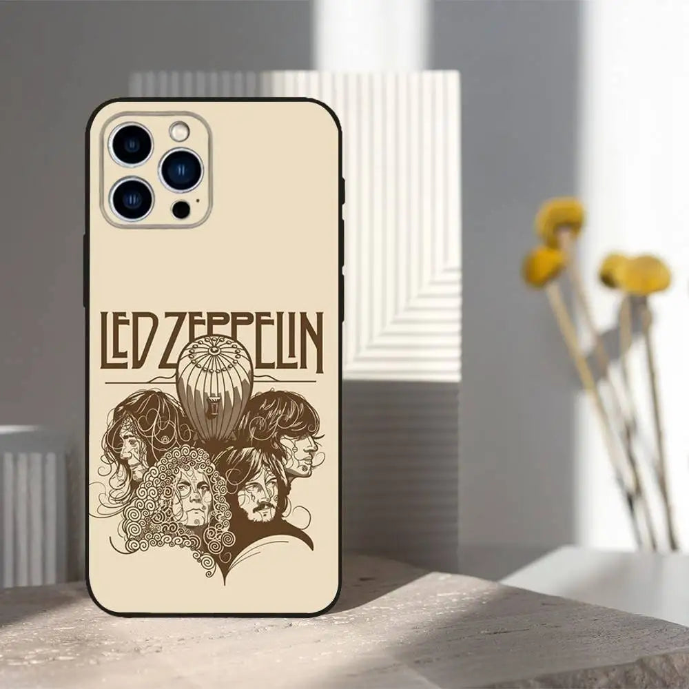 Zeppelins Band Soft Silicone Phone Case for iPhone