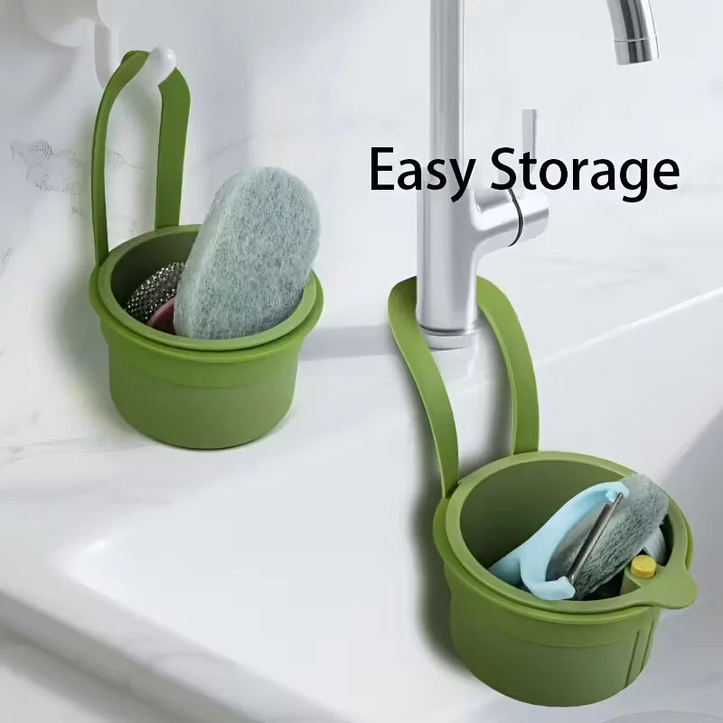 Press-Type Drain Basket & Sink Organiser – Kitchen & Bathroom Food Strainer