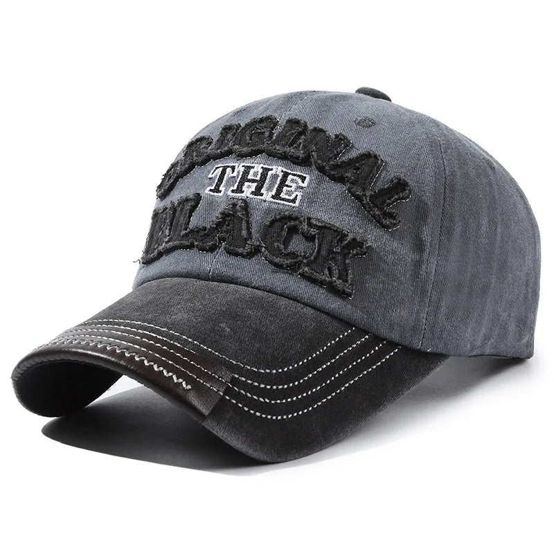 Retro Washed Cotton Baseball Cap – Unisex Curved Brim Sun Hat