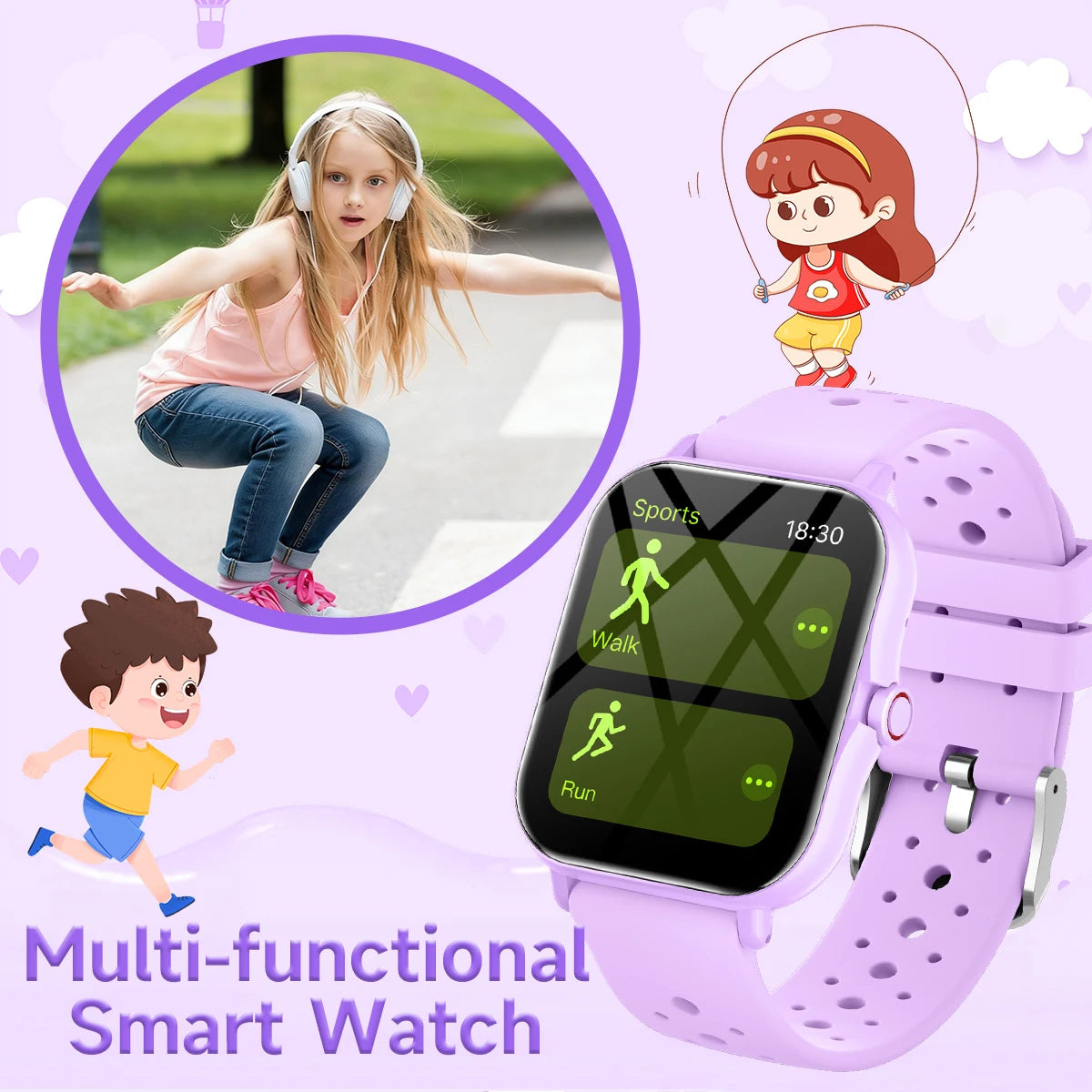 Smartwatch with Bluetooth Call, Voice Assistant & Fitness Tracker