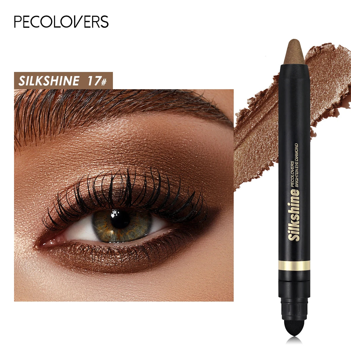Metallic Glitter Eyeshadow Stick – Matte & Shimmer Waterproof Pearlescent Eye Pen