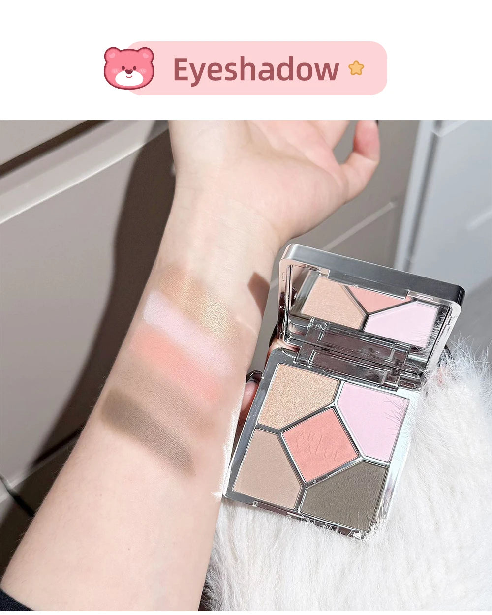 7-Piece Makeup Gift Set | Lip Mud, Pressed Powder, Blush, Eyeshadow Palette & Necklace