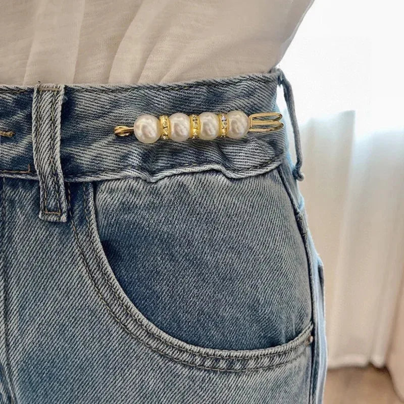 Pearl Waist Pin Clips – 6-Piece Set