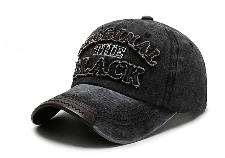 Retro Washed Cotton Baseball Cap – Unisex Curved Brim Sun Hat