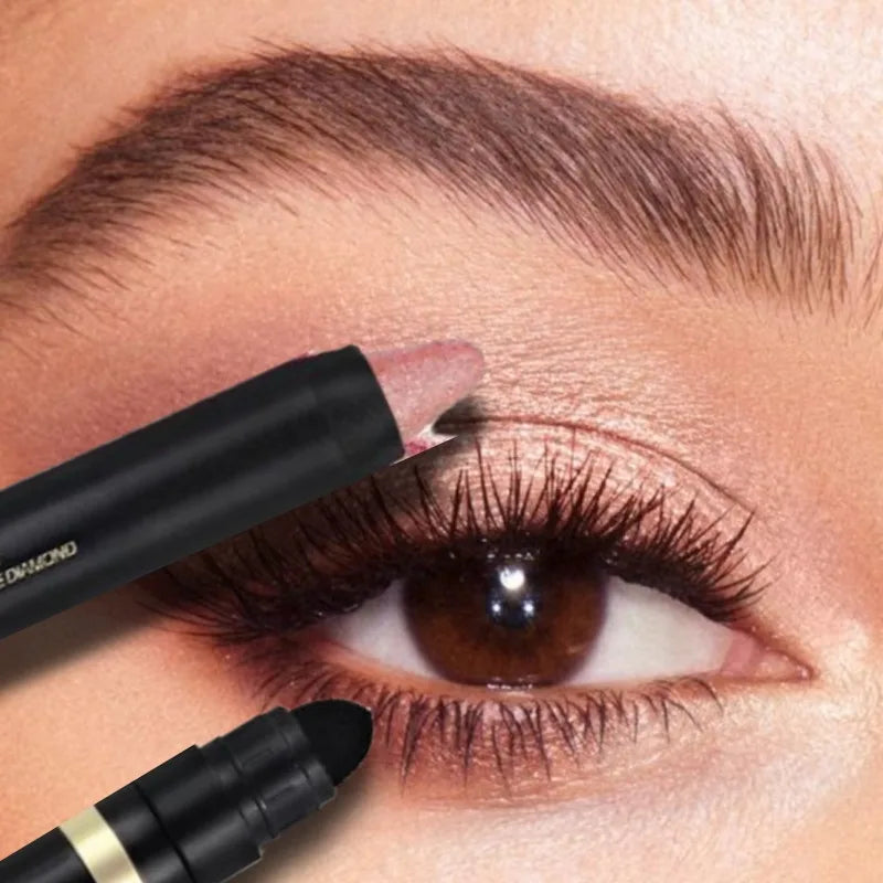 Metallic Glitter Eyeshadow Stick – Matte & Shimmer Waterproof Pearlescent Eye Pen
