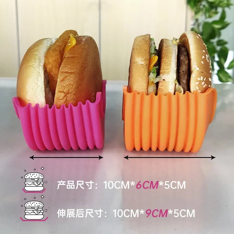 Silicone Burger Rack Holder Reusable BBQ Burger Stand