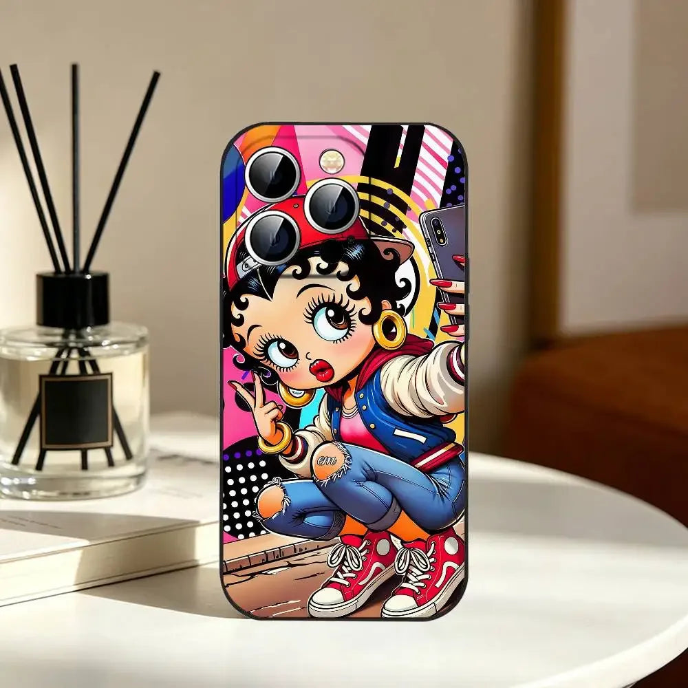 Betty Boop Phone Case | Slim Shockproof Cover for iPhone 11–17 Series