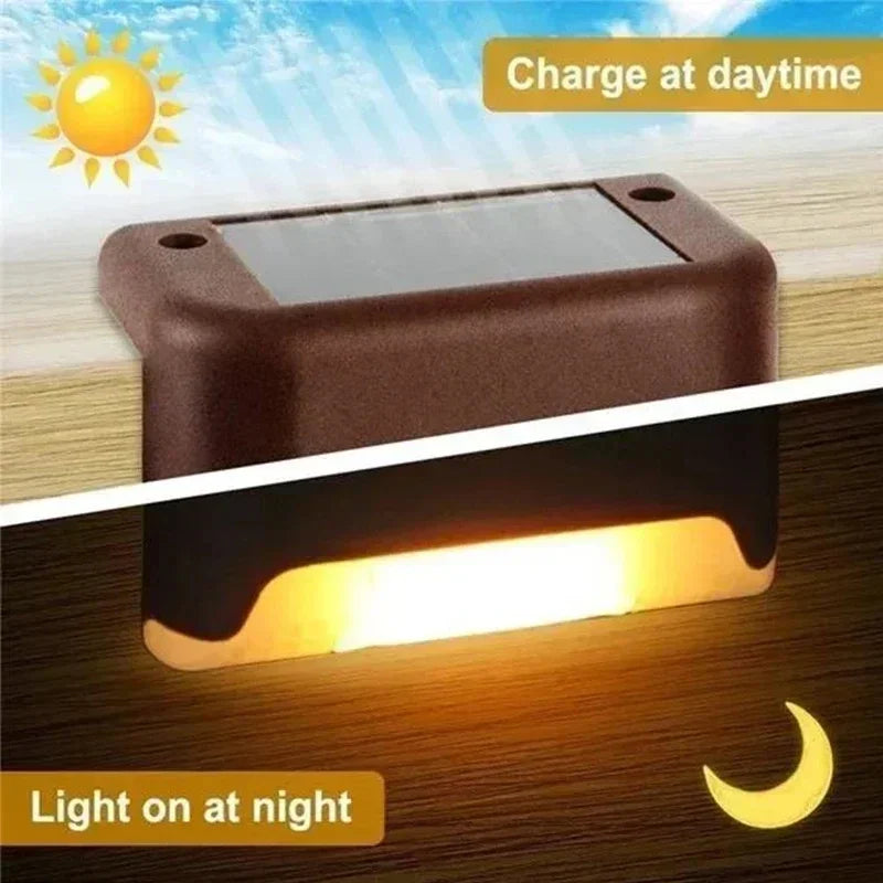 Solar LED Deck & Step Lights — Waterproof Outdoor Garden Stair Lamp, 1–12 Pack