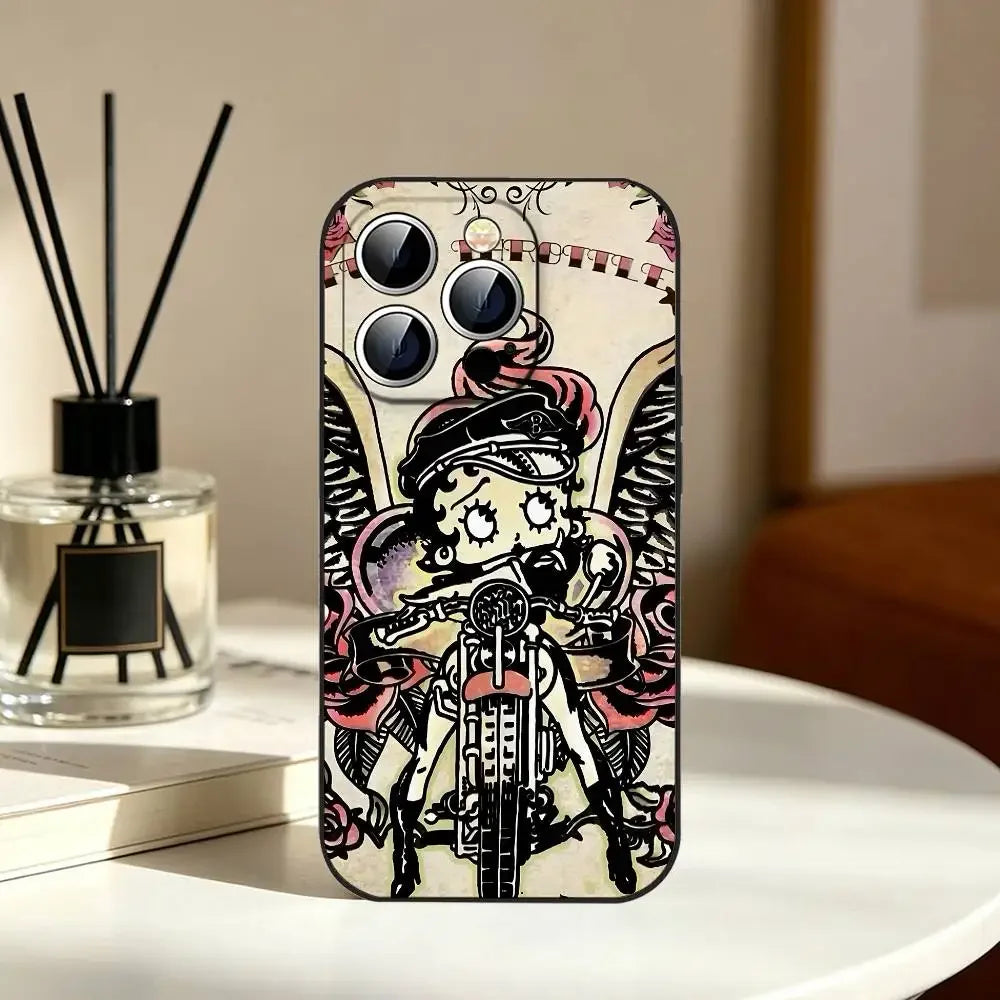 Betty Boop Phone Case | Slim Shockproof Cover for iPhone 11–17 Series