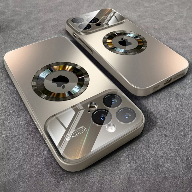 Home Sweet Home MagSafe iPhone case with glass camera protection, sleek design and secure magnetic attachment.