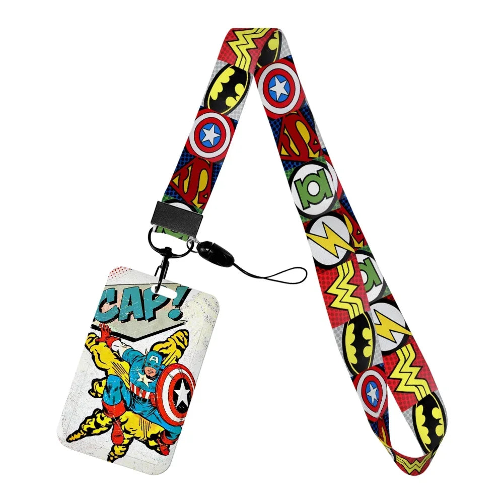 Marvel Character Card Holder with Lanyard | ID Card Holder Keychain