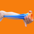 Beckett Slingshot Cup with colorful design, plastic travel mug featuring a secure lid and ergonomic handle.