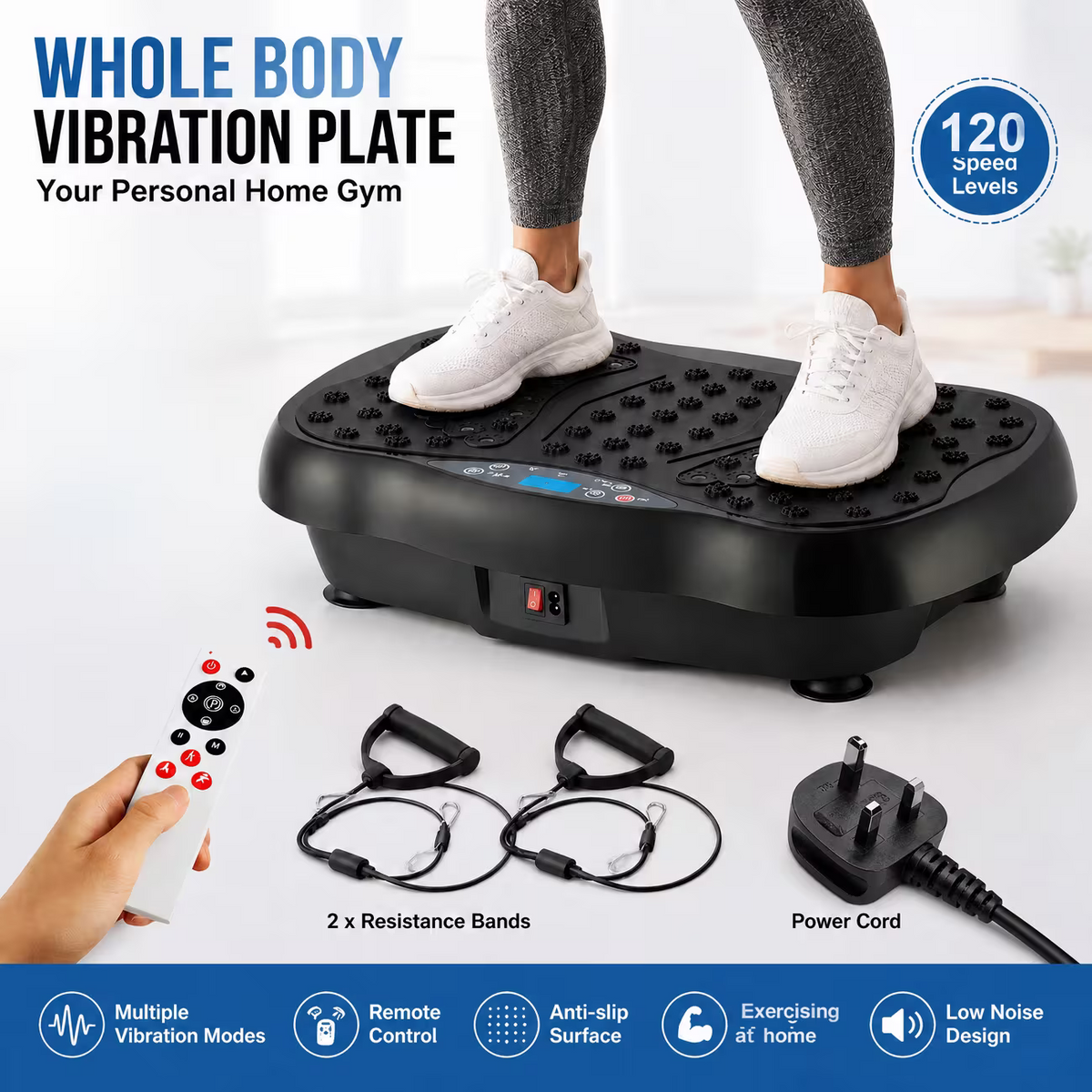 Whole-Body Vibration Plate Exercise Machine